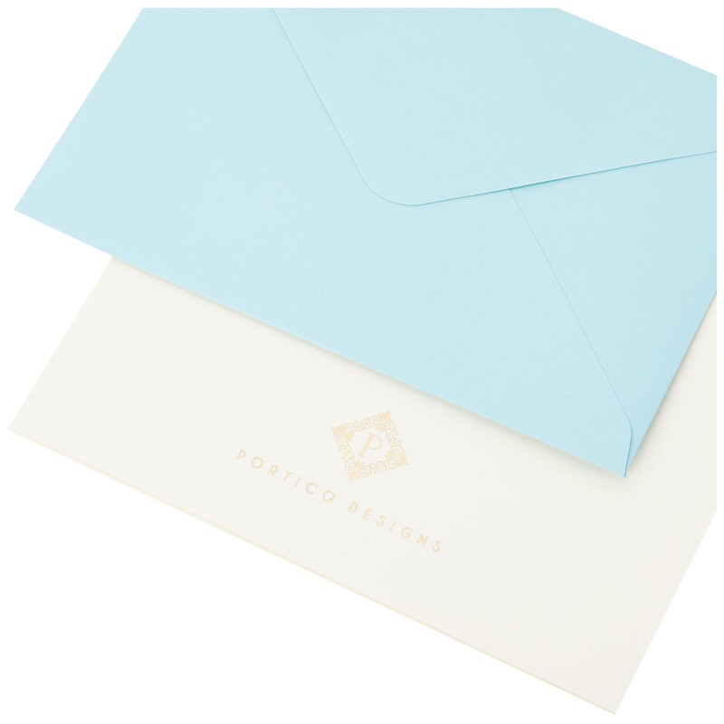 Portico Designs Feathers Notecards, Off White, GTNC1803
