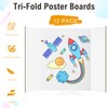 HAUTOCO 12 Pack Trifold Poster Board 26'' x 15.74'' Medium