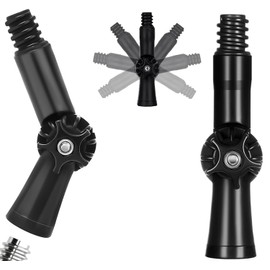 Universal Joint Angle Adaptor for Telescoping Extension Pole, (Head Only, No Standard Pole) Versatile for Window Cleaning, Gutter Cleaning, Light Bulb Changing, Painting & More 2 Pack