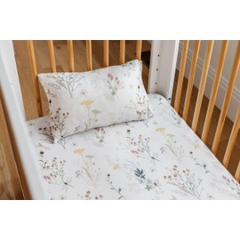 Pobibaby - 2 Pack Premium Toddler Pillowcase - Ultra Soft Jersey Knit - Crib Pillow, Kids Pillow, Travel Pillow Case Cover (Wildflower)