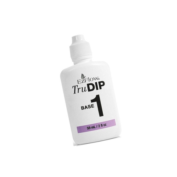New TruDIP - 3-Step Acrylic Dip System Step 1 - BASE Self-leveling, medium viscosity resin formulated to adhere to the nails and absorb the correct ratio of power: 2 fl.oz
