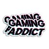 2 x 10cm Wide Gaming Addict Vinyl Stickers - Gamer