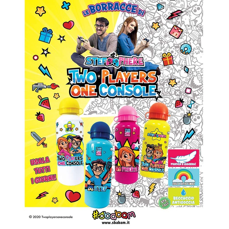 Sbabam - Water Bottle Yellow Two Players One Console Stef