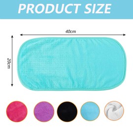 5Pack Reusable Make Up Remover Cloth Flannel Face Cloths Face Wipes Microfibre Face Cloth Suitable for Sensitive Skin Towel Washable 5 Colors (Black+Violet+Cherry Red+Green+White)