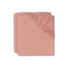 Jollein Spannbettlaken Jersey - Für Wiegen - Rosewood - 2er