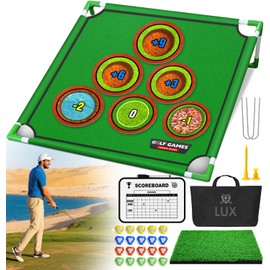 LuxPool Upgraded Golf Game with 20 Velcro Golf Balls Chipping Game, 3IN 1 Battle Golf Chipping Games for Adults, Battlegolf Outdoor Set, Battle Golfs Pong Games, Indoor Golf Games for Kids