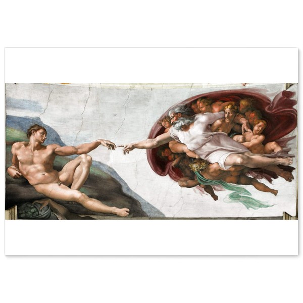 Michelangelo Buonarroti Adam's Creation Poster A3 Size [Made in Japan] [Interior Wallpaper] Painting Art Wallpaper Poster