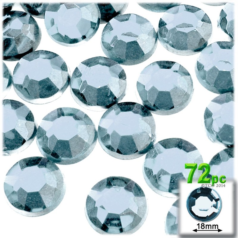 72pc Rhinestones Round 18mm - Flatback Beer Brown