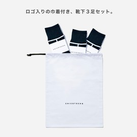 CHICSTOCKS Sixox Socks, Men's, Women's, Made in Nara, Men's 8.7 - 11.0 inches (22 - 28 cm), Set of 3 Pairs, Line: Classic