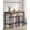 VASAGLE Bar Table Set, with 2 Bar Stools, Dining table