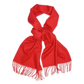 Biagio 100% Wool NECK Scarf Solid Red Color Scarve for Men or Women