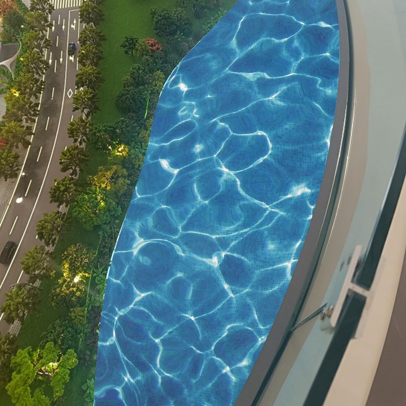 Lurrose 5 Sheets Pearlescent Wave Stream Leaf Artificial Water Effect