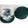 Dark Green Drinks Coasters Set of 6 by Stone &