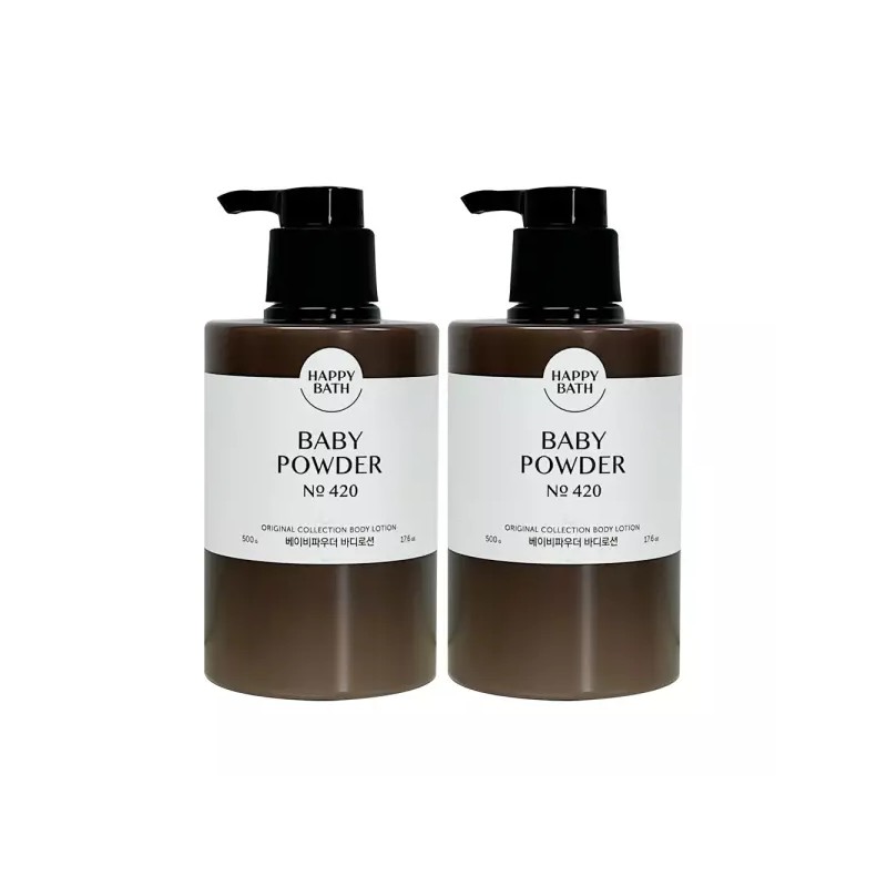 Happybath 해피바스 오리지널 컬렉션 바디로션 클린코튼향, 500g X 2개 Happybath