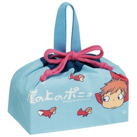 Skater KB7-A Children's Lunch Bag, Drawstring Bag, Ponyo on the Cliff, Sister, Studio Ghibli, Made in Japan