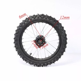 Unbranded 12mm 14" Front Wheel 60/100-14 2.50-14 Tire Rim Taotao SSR 110cc 125cc Pit Bike