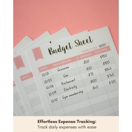 Lamare A6 Budget Binder Inserts – Weekly Budget Planner & Expense Tracker Sheets – A6 Planner Inserts for Cash Stuffing & Money Tracker