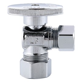 (2-Pack) Cyrret Angle Stop Shut off Valve, 1/4 Quarter Turn, 5/8" OD (1/2" Nominal) Inlet X 3/8" OD Outlet, Chrome Plated Brass, UPC NSF AB1953 Approved…
