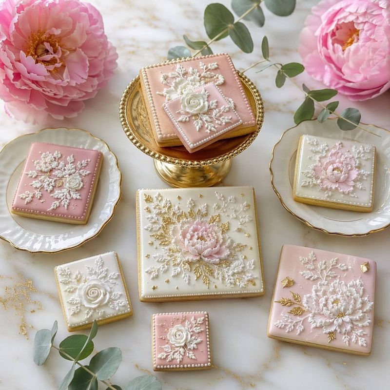 ZADE Square Cookie Cutter Set, 7pcs Different Size Square Biscuit