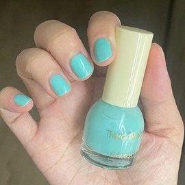 COSMOO Tiffany Green Air Dry Nail Polish, Summer Green Quick Dry Nail Lacquer for Nail Art Varnish-10ml