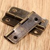 dophee 20 Pack Antique Bronze Vingage Hinges, Mini Retro Hinges