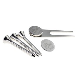 Best Dad Ever Design Polished Golf Pitch Repairer Ball Markers and Pesronalised Tee Set in a Gift Box