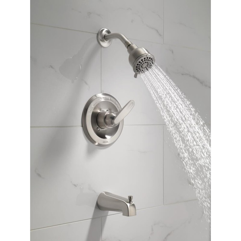 Delta Foundations 13 Series 2-Spray Bathtub and Shower Faucet Set,