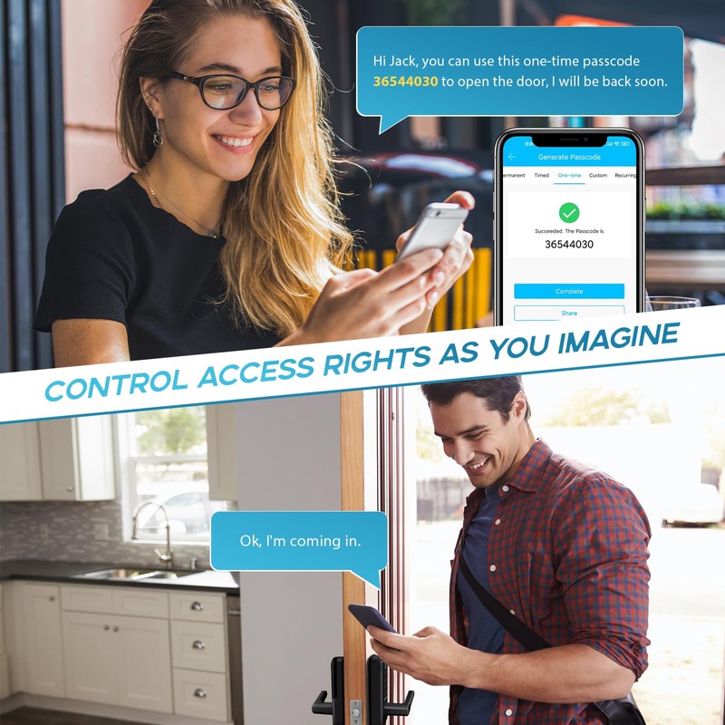OLUMAT Keyless Entry Fingerprint Door Lock with Keypad for Home,