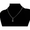 EUROKOHAKU Fleur-de-lis Crest Pendant, Lily, Men's, Silver Color, Surgical Stainless