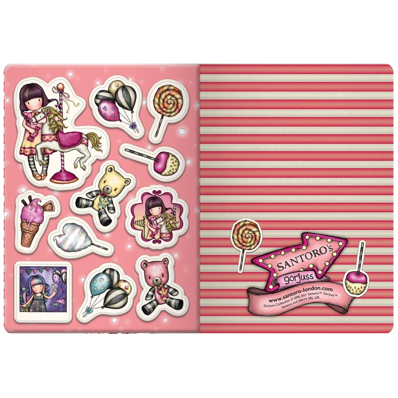 Santoro Gorjuss - Mini Notebook with Stickers - Carousel