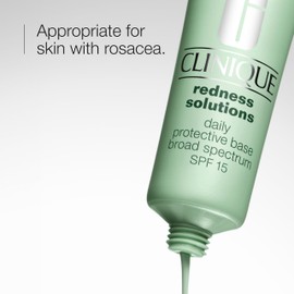 Clinique Redness Solutions Daily Protective Base Broad Spectrum SPF 15 Oil Free Tinted Face Primer | Color Corrector + Appropriate for Skin with Rosacea, 1.35 Fl Oz
