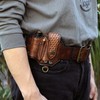Tourbon Men's EDC Leather Pouch for Belt Multitool Sheath Folding