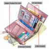 Lavemi Small Compact Women Wallet RFID Blocking Genuine Leather Bifold