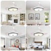 42'' Retractable Hanging Fan with Lights, Smart Fan Light with