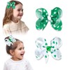 AIUPUOC St. Patrick's Day Bow Hair Clips for Girls Lucky
