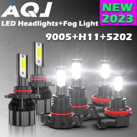 AQJ LED Accessories Headlight Fog Light Bulb For Chevy Silverado 1500 2500 2007-2015