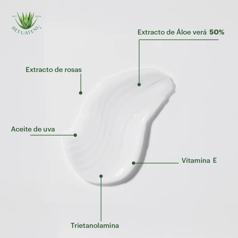 Crema Facial Corporal Hidratante Con Aloe Vera Esencia Rosas