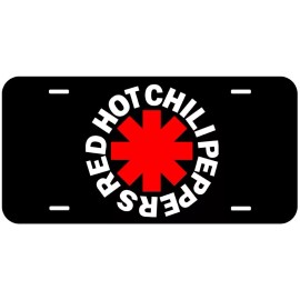Red Hot Chili Peppers Black Flat Novelty Car License Plate