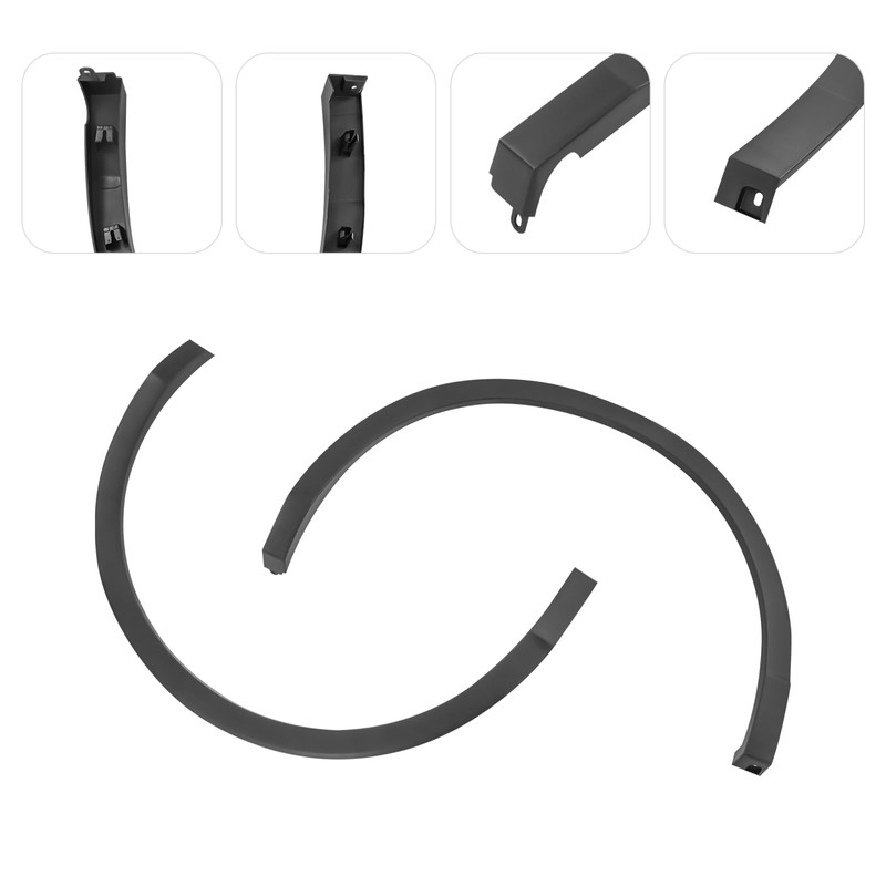Rear Fender Trims, for 2018-2023 Volkswagen Tiguan, Black Plastic Fender