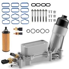 926-959 Aluminum engine oil cooler oil filter housing with sensor, suitable for Jeep Grand Cherokee Wrangler 2011-2016 Chrysler 200 300, Dodge Charger Challenger Ram150025003500 V6 3.6L 68105583AF