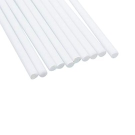 CGjiogujio 20pcs ABS Styrene Plastic Round Bar Rod Dia 2mm Length 9.8" 250mm White