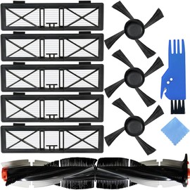 EATBALE Accessories Kit for Neato Botvac Connected Series D10 D9 D8 D3 D4 D5 D6 D7 and for Botvac D Series D75 D80 D85 with 1 Combo Main Brush 3 Side Brush(4-Arm) 5 Ultra Filter Replacement Parts