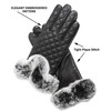 CANDOR AND CLASS Women's Touchscreen Cashmere Lined Leather Gloves, Gift