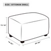 Easy-Going Stretch Ottoman Cover Length 20-30in Folding Storage Stool Furniture