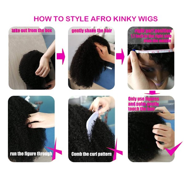 SAGA QUEEN Hair Mongolian Afro Kinky Curly Clip In Hair Extensions 8pcs 20clips 120g/bundle Mongolian Virgin Remy Human Hair (1 bundle 10inch, natural black)