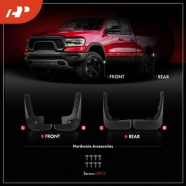 A-Premium Set of 4PCS Mud Flaps Splash Guards Mudguards Mudflaps Compatible with Nissan NV200 2013-2021, Front & Rear Driver and Passenger Side