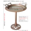 BSTGIFTS Metal Bird Bath - Cast Iron Birdbath 28.5" H,