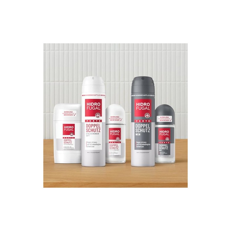 Hidrofugal FORTE DOPPEL SCHUTZ Roll-on, starker Antitranspirant Schutz gegen stress-