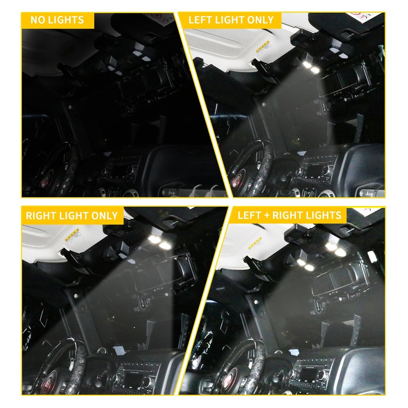 RERPRO LED Interior Dome Lights Front Seat Roof Reading Light