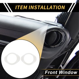 REPAIROCK 2 Pcs A Pillar Speaker Ring Cover Trim for Jeep Wrangler JK JKU 2 Door 4 Door 2015-2017 Window A Pillar Front Horn Speaker Cover ABS White